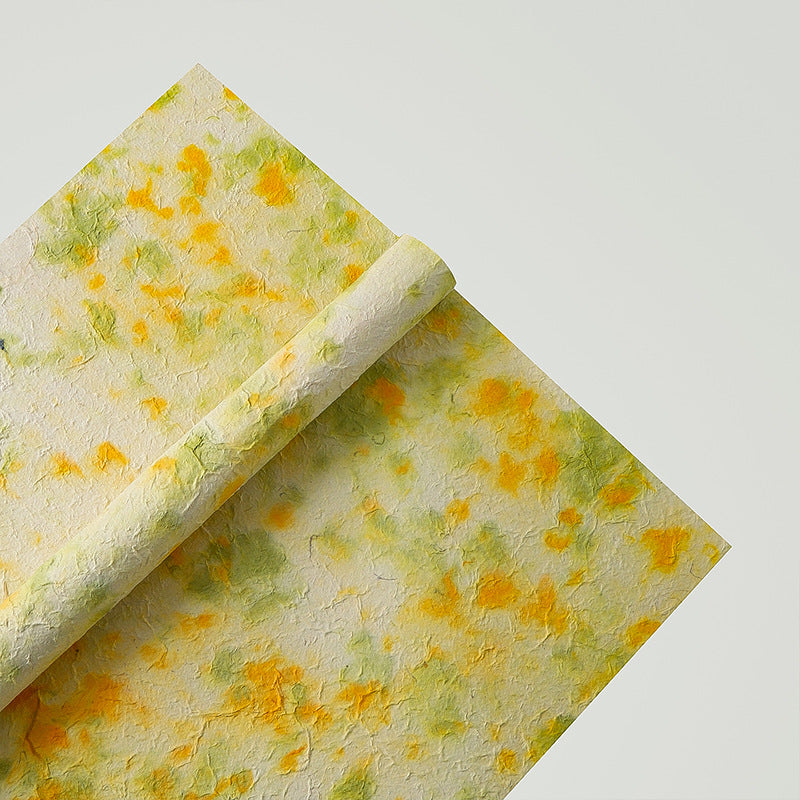 Tie-dye Dongba paper thickened hand-torn paper flower bouquet wrapping paper handmade paper creative bag flower paper wholesale