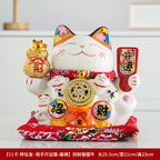Lucky Cat Ceramic Home Ornament Creative Japanese-style Fortune Cat Small Pocket Store Opening Event Gift Wholesale