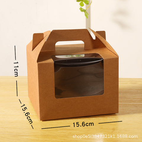1/2/4/6/12 capsules window muffin box baking snow meiniang egg tart box packaging box cupcake packaging box