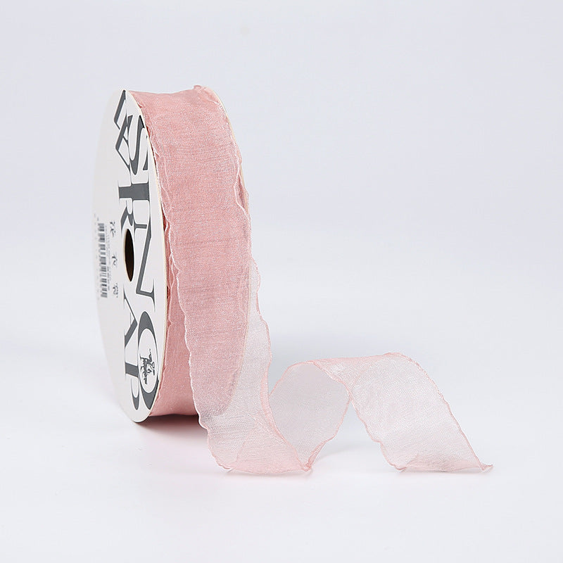 Valentine's Day super sweet ribbon bouquet packaging webbing bow DIY handmade yarn belt flower packaging ribbon wholesale