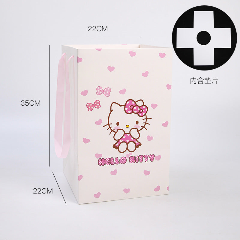 Zhuo Qixi Festival new product hello kitty flower tote bag ice cream bucket special tote bag packing bag