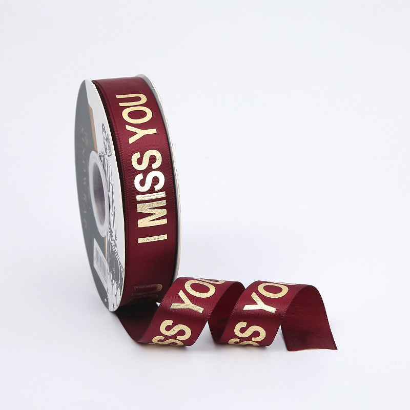 bronzing ribbon Korean version ribbon ribbon webbing flower bouquet packaging bow gift box decoration