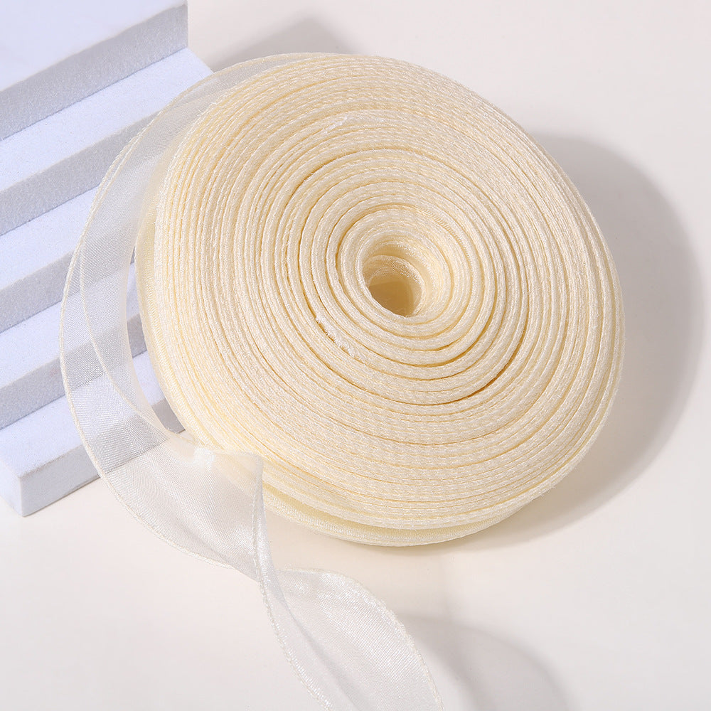 Pure edge fishtail yarn 40 yards flower packaging materials baking packaging decorative bow straps large roll floral materials