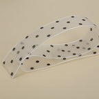 Spot 2.5cm star yarn with flower packaging ribbon polka dot snow yarn webbing bouquet bow ribbon