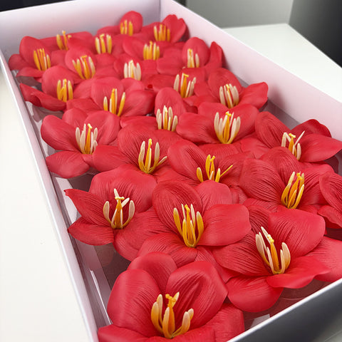 Soap flower tulip new bouquet flower accessories simulated flower gifts open tulip with flower embellishment