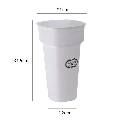 Wake flower bucket flower shop special Hong Kong-style square flower bucket wholesale stall household dried flowers flower growing bucket Wake flower bucket