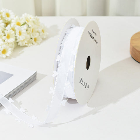 Bilateral love ribbon, hair accessories DIY bow flower gift packaging ribbon cross-border binding belt