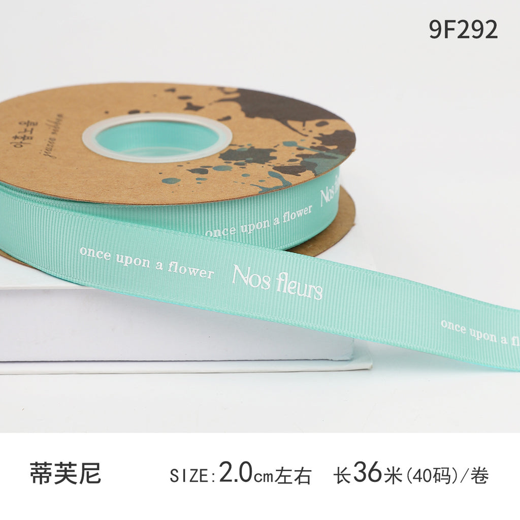 Qixi Festival Valentine's Day English Alphabet Ribbon Cake Pack Flower Threaded Ribbon Bouquet Gift Bag Decorative Ribbon