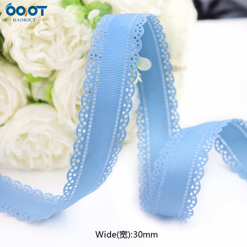 3cm Solid Color Lace Hollow Grosgrain Ribbon Eco-Friendly Durable Modern DIY Handmade Bow Headgear Hair Valentine's Day Wedding