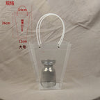 PVC Transparent Square Trapezoid Handle Packaging Bag Waterproof Plastic Storage for Festival Gifts Shrink Bag