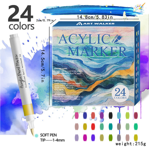 Genuine acrylic marker soft head waterproof quick-drying watercolor pen 80-color children's graffiti floral painting pen set