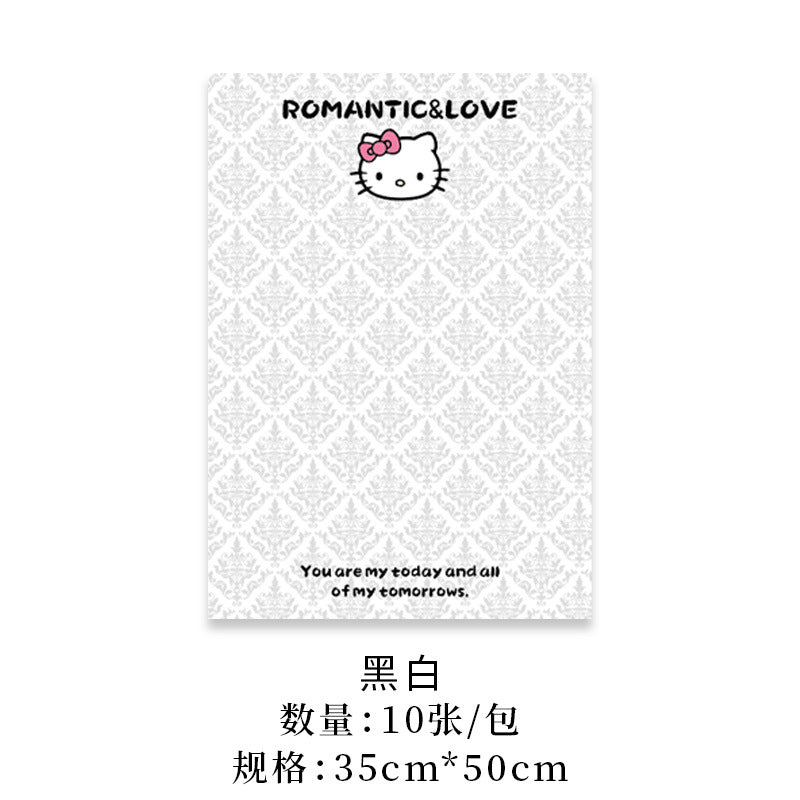 Sweetheart kt wrapping paper flower bouquet packaging decoration, Hello Kitty high quality thickened paper flower shop floral materials