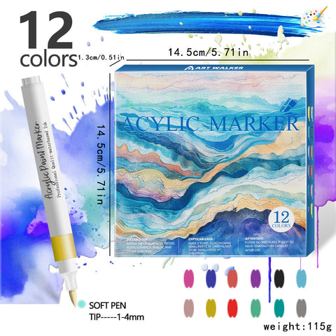 Genuine acrylic marker soft head waterproof quick-drying watercolor pen 80-color children's graffiti floral painting pen set