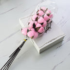 Simulation cotton head natural dried flower handmade retro country style flower arrangement wreath bouquet shooting props