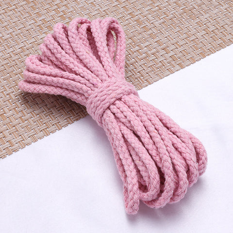 Spot 5mm colored eight-strand cotton rope, handmade DIY woven hemp rope, drawstring, trouser belt binding rope, hollow 8-strand cotton rope