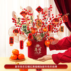 Year of the Horse Lucky Bucket Ornament 2026 Happy New Year Hug Bucket Lucky Fruit Red Fruit Living Room Decoration Spring Festival Atmosphere Decoration
