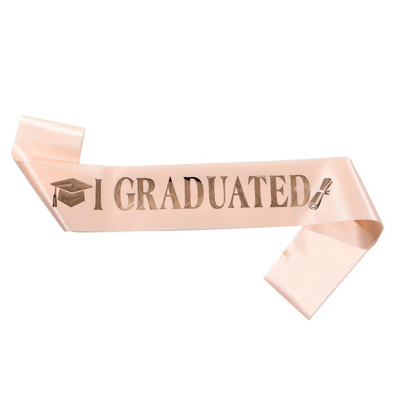 European and American fashion graduation shoulder strap IGRADUATED etiquette belt ribbon graduation party clothing shoulder strap decoration