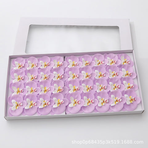New Phalaenopsis Christmas Soap Flower Orchid Soap Flower Gift Box Bouquet Making Decoration Flower Shop Spot
