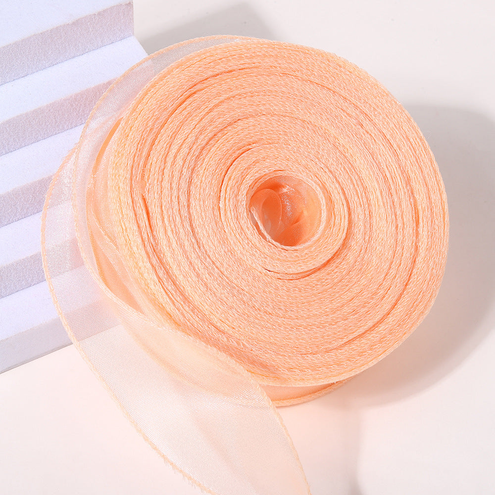 Pure edge fishtail yarn 40 yards flower packaging materials baking packaging decorative bow straps large roll floral materials