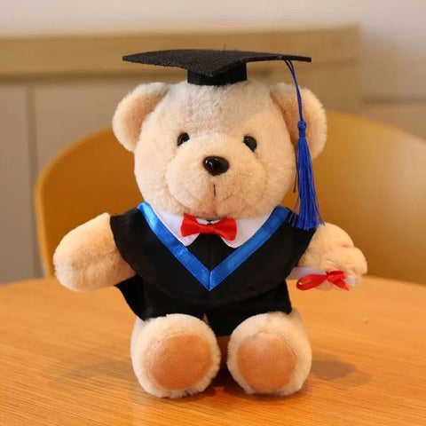 Dr. Bear doll bachelor suit teddy bear doll school gift plush toy graduation season gift bear