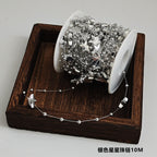 Pearl chain 8 + 3mm gypsy fishing line bead chain handmade bouquet gifts DIY holiday decoration floral materials