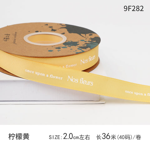 Qixi Festival Valentine's Day English Alphabet Ribbon Cake Pack Flower Threaded Ribbon Bouquet Gift Bag Decorative Ribbon