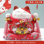 Lucky Cat Ceramic Home Ornament Creative Japanese-style Fortune Cat Small Pocket Store Opening Event Gift Wholesale