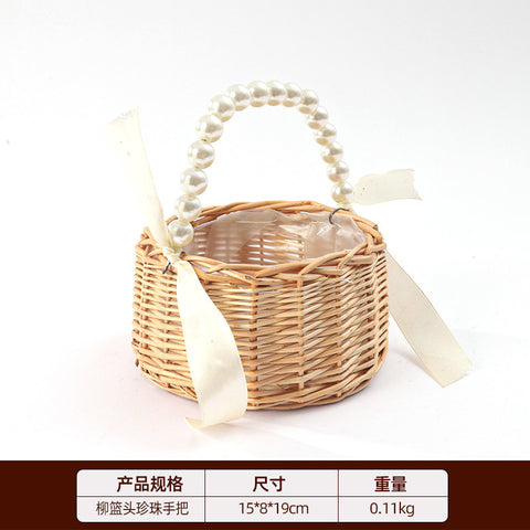 Willow Hand Woven Modern Hanging Eco-Friendly Rattan Kitchen Storage Customized Design Shape Flower Shop Basket Small Basket