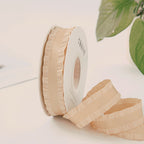 23mm Lychee Pattern Skirt Edge Satin Ribbon Handmade DIY Hair Accessory Bow Ruffle Ribbon Clothing Accessories
