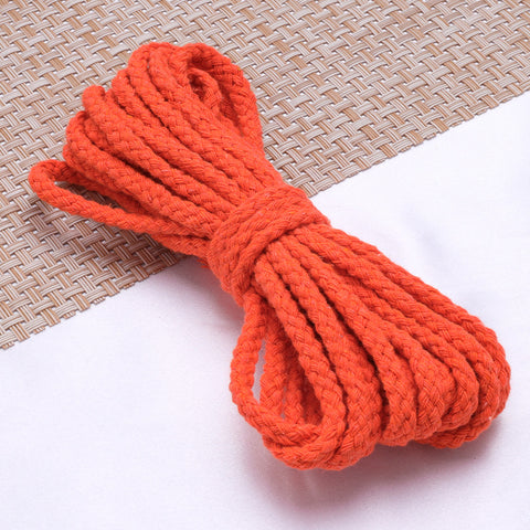 Spot 5mm colored eight-strand cotton rope, handmade DIY woven hemp rope, drawstring, trouser belt binding rope, hollow 8-strand cotton rope