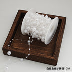 Pearl chain 8 + 3mm gypsy fishing line bead chain handmade bouquet gifts DIY holiday decoration floral materials