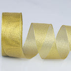 Horizontal striped gold-edged gold, silver, and scallion colored webbing, handmade DIY polyester fresh flower gift packaging ribbon, in stock, wholesale ribbon