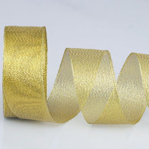 Horizontal striped gold-edged gold, silver, and scallion colored webbing, handmade DIY polyester fresh flower gift packaging ribbon, in stock, wholesale ribbon