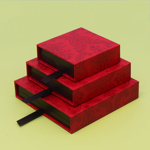 Customized Eco-friendly Portable Reusable Handmade Paperboard Jewelry Drawer Packaging Gift Box