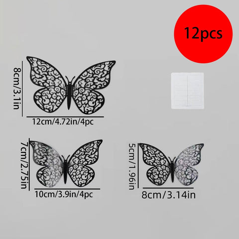 Colorful Butterfly 3D Wall Stickers Festival & Birthday Home Decoration Art Decorative Paper