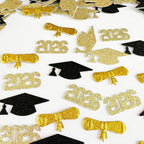 Graduation hat PhD hat 2026 confetti gold black graduation party decoration decoration graduation ceremony decoration supplies