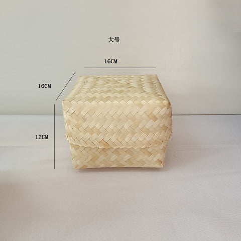 Factory bamboo weaving gift boxes, bamboo boxes, wedding candy boxes, candy baskets, souvenir gift packaging boxes, folk crafts, covered bamboo