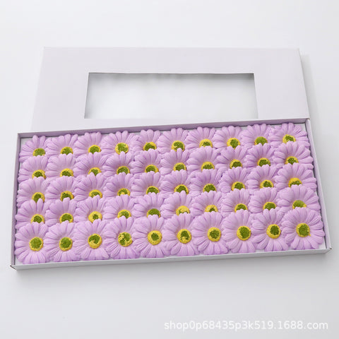 Christmas big daisy soap flower head daylight chrysanthemum bouquet gift box decoration simulation DIY material flower material wholesale