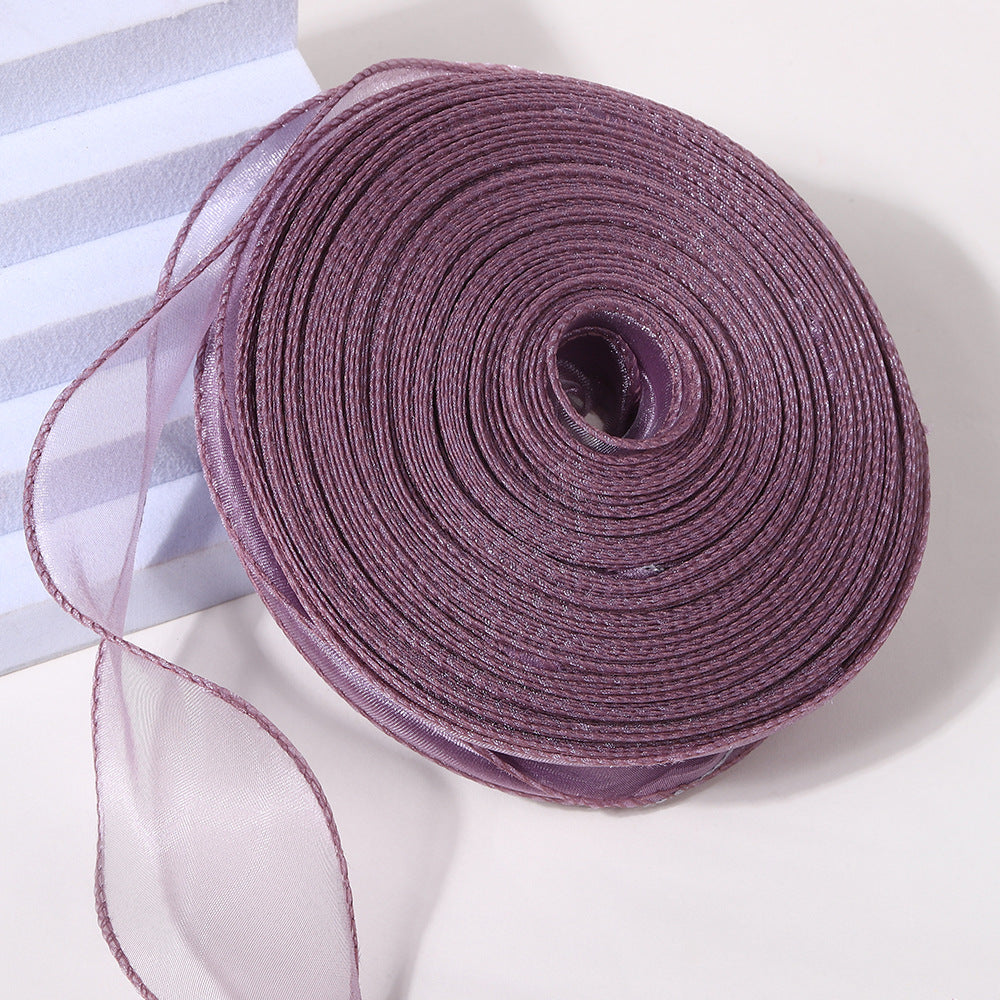 Pure edge fishtail yarn 40 yards flower packaging materials baking packaging decorative bow straps large roll floral materials