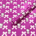 Cross-border foreign trade explosion kitten bow flower wrapping paper flower packaging waterproof floral packaging material