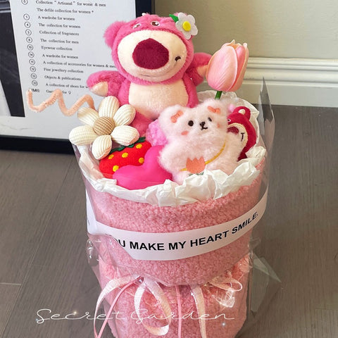 Factory Direct Supply Butter Bear Doll Bouquet UV Resistant Knit Valentine's Day Birthday Gift