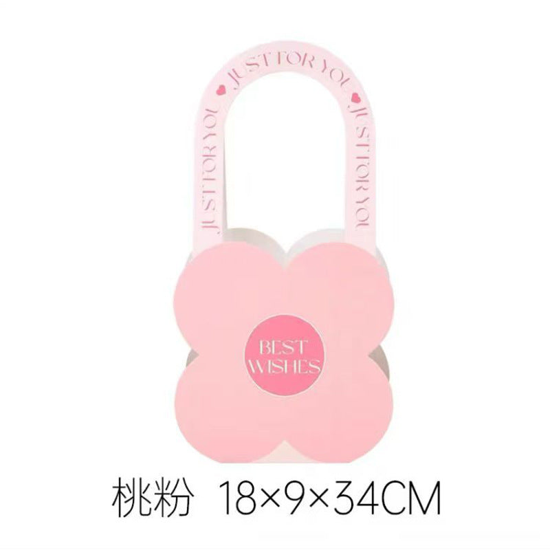 New dopamine flower portable box flower arrangement box green plant potted plant tote bag gift packaging box DIY