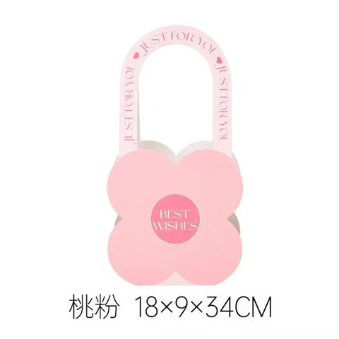 New dopamine flower portable box flower arrangement box green plant potted plant tote bag gift packaging box DIY