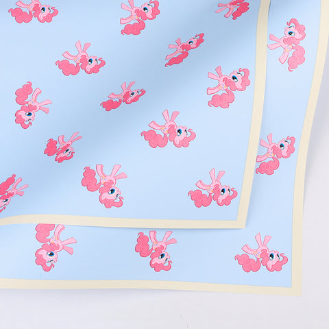 Cross-border hot-selling cartoon pony Baoli Ouya paper thickened waterproof flower flower paper pony head flower packaging material