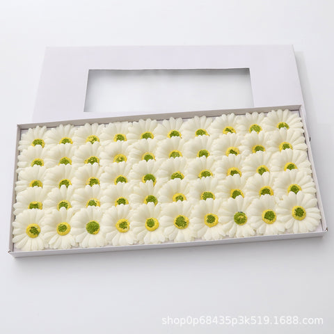 Christmas big daisy soap flower head daylight chrysanthemum bouquet gift box decoration simulation DIY material flower material wholesale