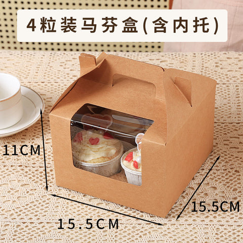 Eco-friendly Recyclable Plastic Cupcake & Muffin Packaging Box with Custom Printed Patterns and Logos