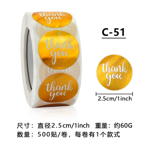 Die Cut Adhesive Aluminum Foil Laser Printed Custom Logo Thank You Labels Stickers for Small Business Gift