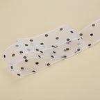 Spot 2.5cm star yarn with flower packaging ribbon polka dot snow yarn webbing bouquet bow ribbon