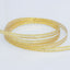 Horizontal striped gold-edged gold, silver, and scallion colored webbing, handmade DIY polyester fresh flower gift packaging ribbon, in stock, wholesale ribbon
