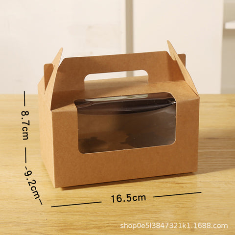 1/2/4/6/12 capsules window muffin box baking snow meiniang egg tart box packaging box cupcake packaging box